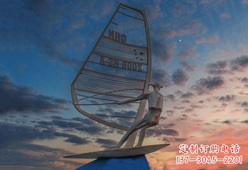 威海不锈钢帆船雕塑——象征着美丽的梦想
