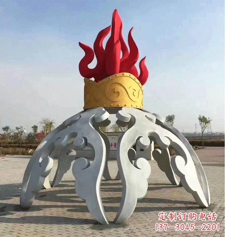 威海不锈钢拱门雕塑精致而又充满艺术气息