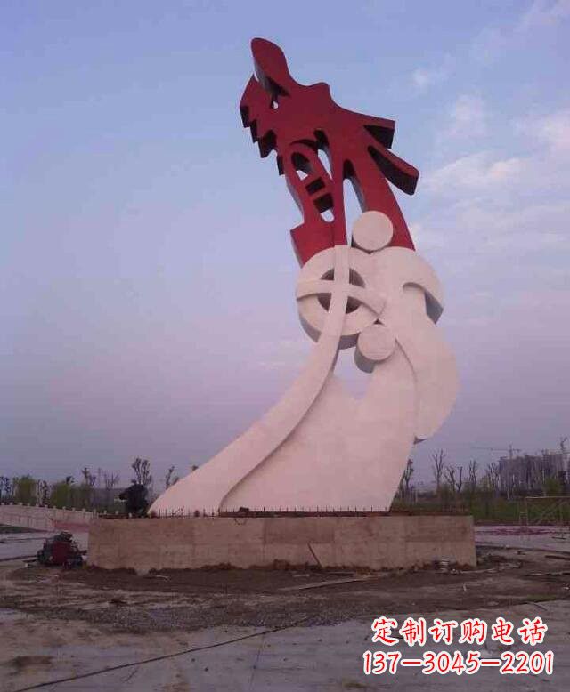 威海不锈钢抽象龙城市景观雕塑