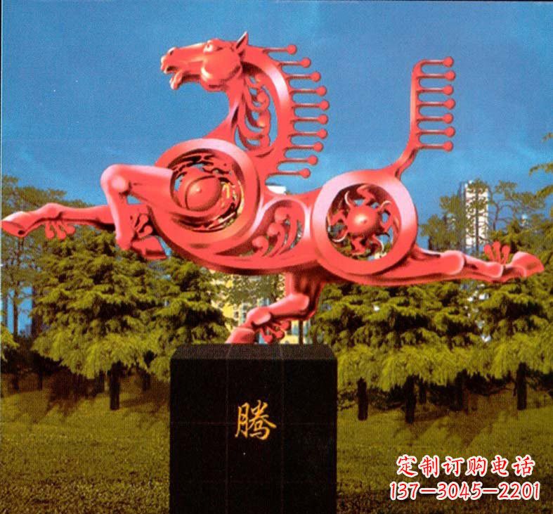 威海不锈钢抽象马雕塑设计图