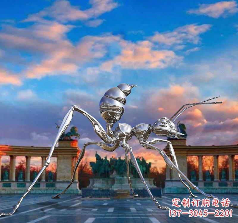 威海不锈钢蚂蚁雕塑精美外观、稳定耐用