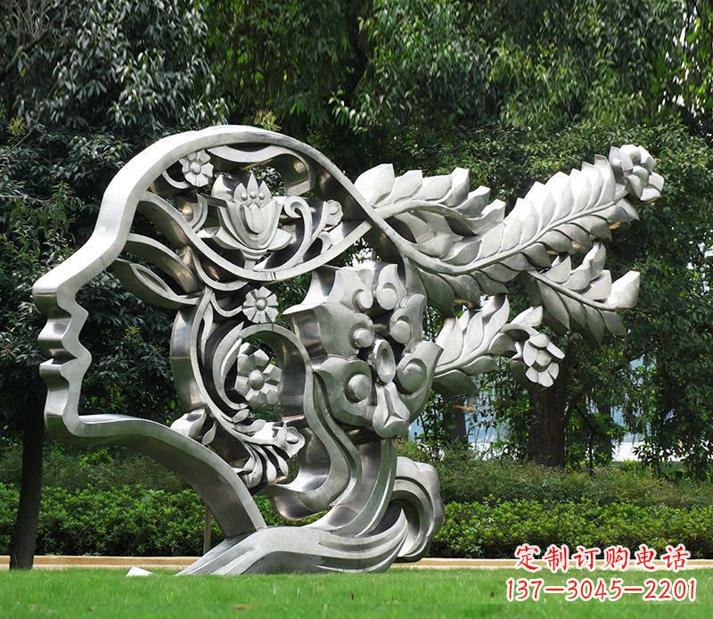 威海不锈钢美女雕塑给空间带来灵动的美