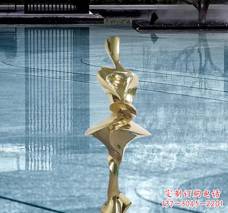 威海不锈钢材质的人体雕塑