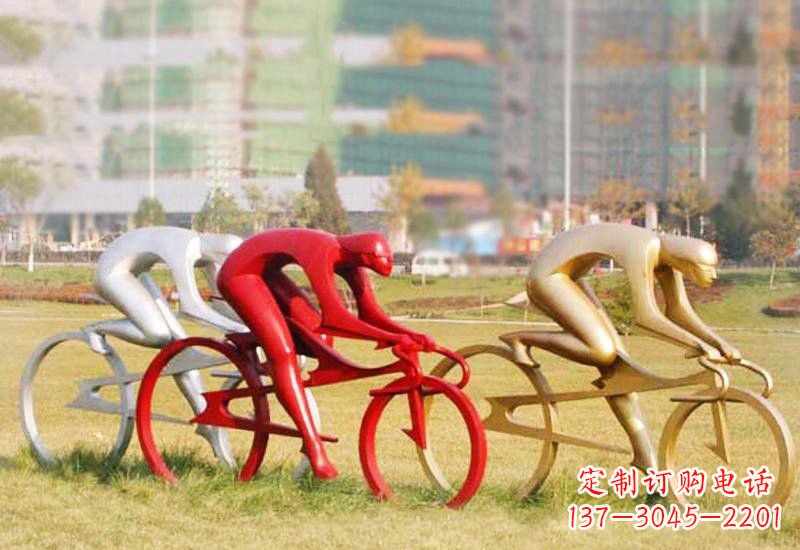 威海不锈钢自行车雕塑