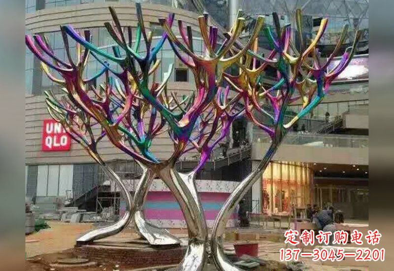 威海不锈钢树枝雕塑自然的美丽