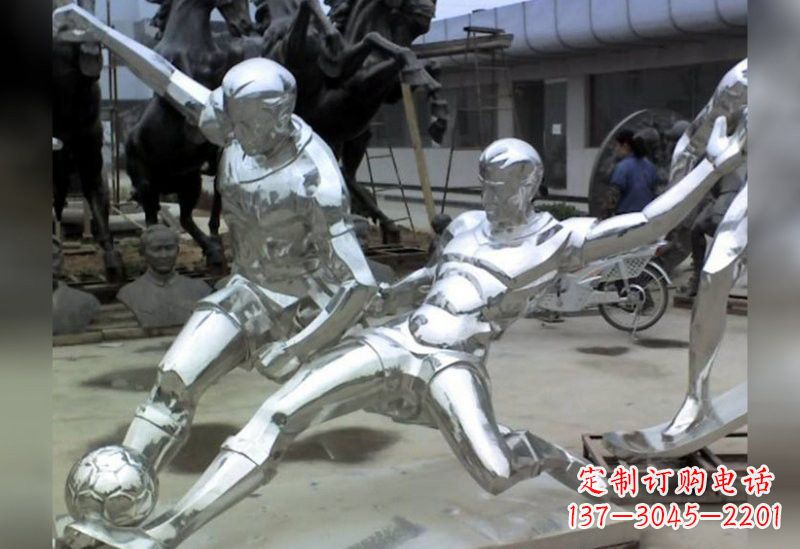 威海足球不锈钢抽象雕塑