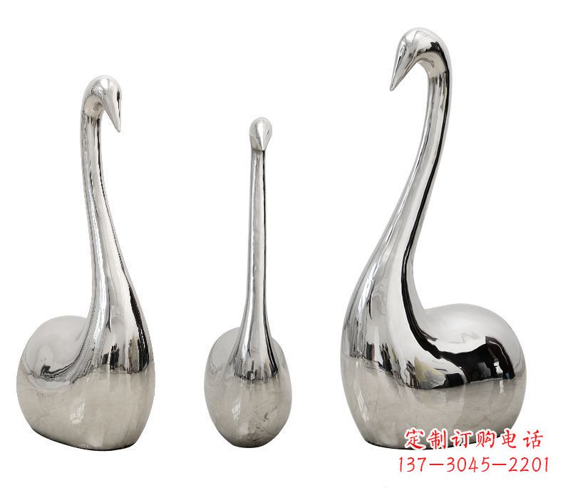 威海精美不锈钢天鹅雕塑