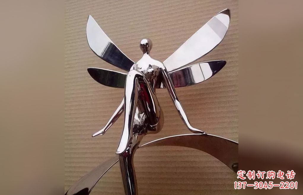 威海不锈钢天使雕塑