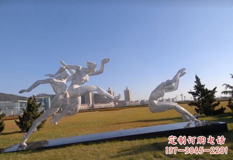 威海不锈钢运动员雕塑