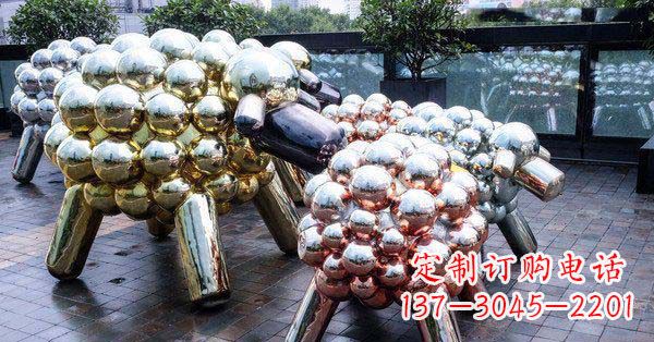 威海不锈钢羊雕塑艺术与美感相结合