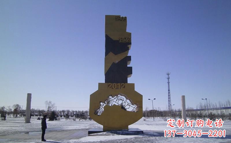 威海不锈钢抽象钥匙雕塑——精美装饰品