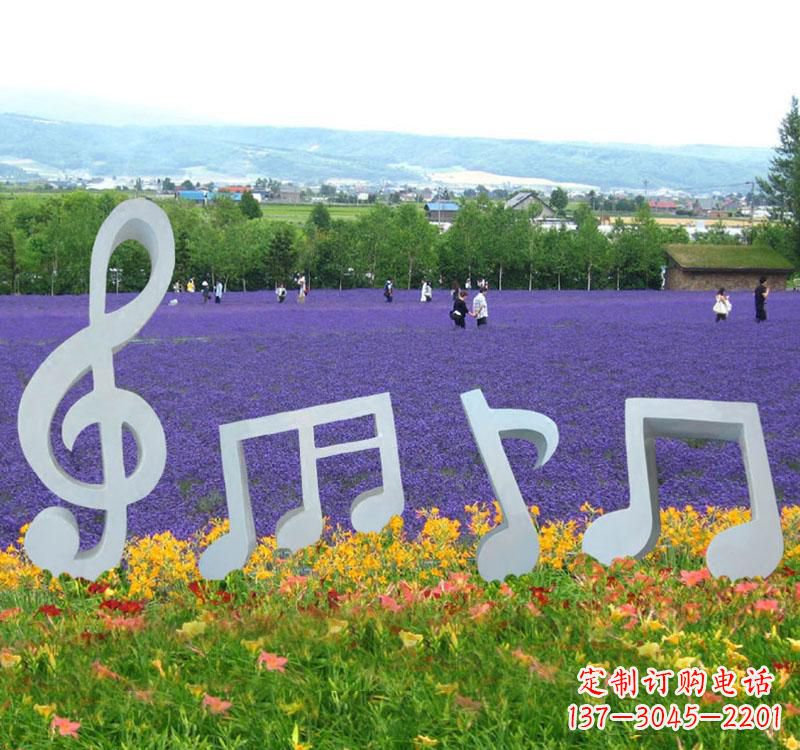 威海精美不锈钢音符雕塑