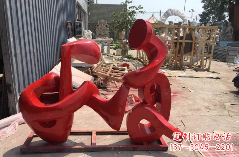 威海不锈钢音符雕塑传递美丽的音乐