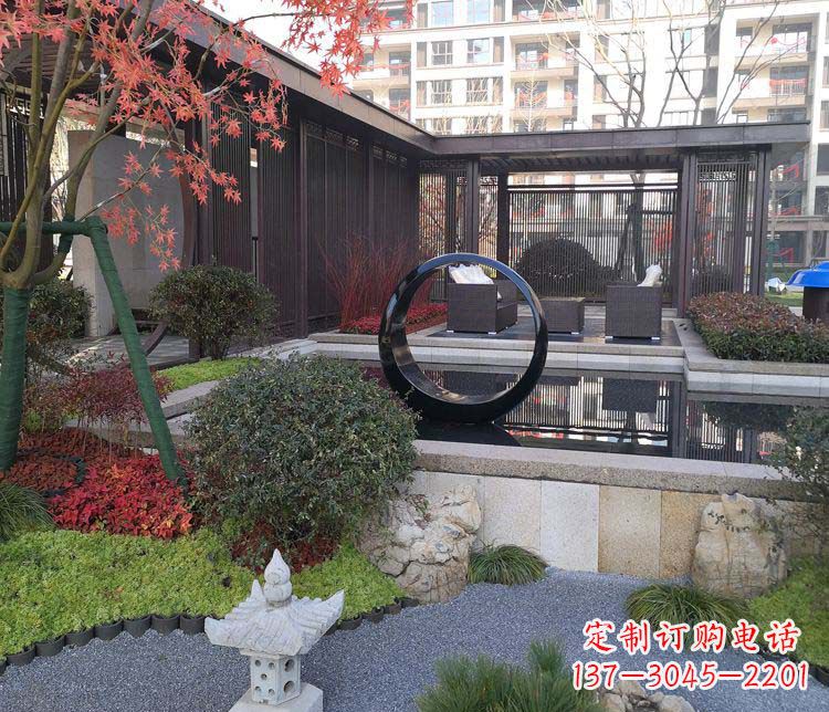 威海不锈钢圆环雕塑——精美绝伦