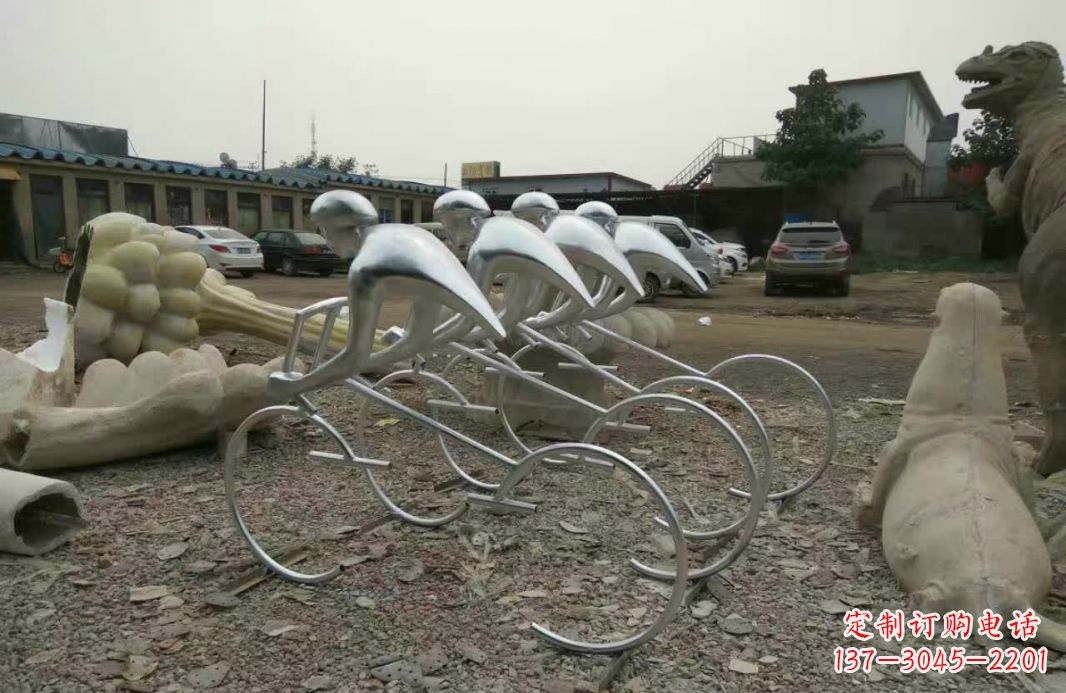 威海不锈钢自行车雕塑
