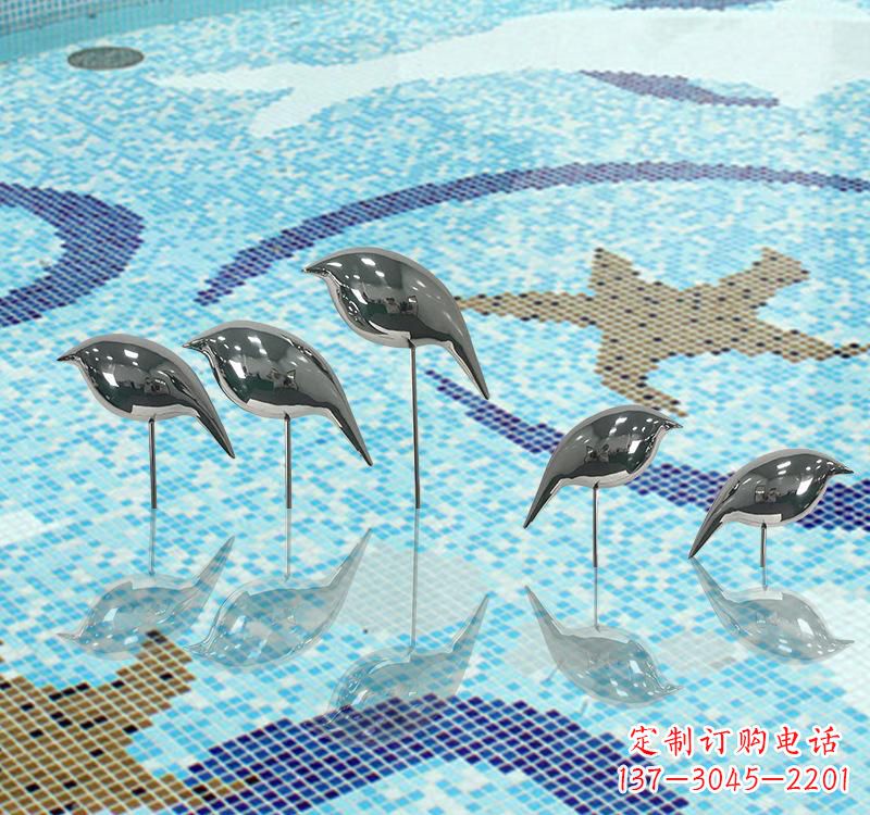 威海不锈钢创意鸽子雕塑展现精致美感