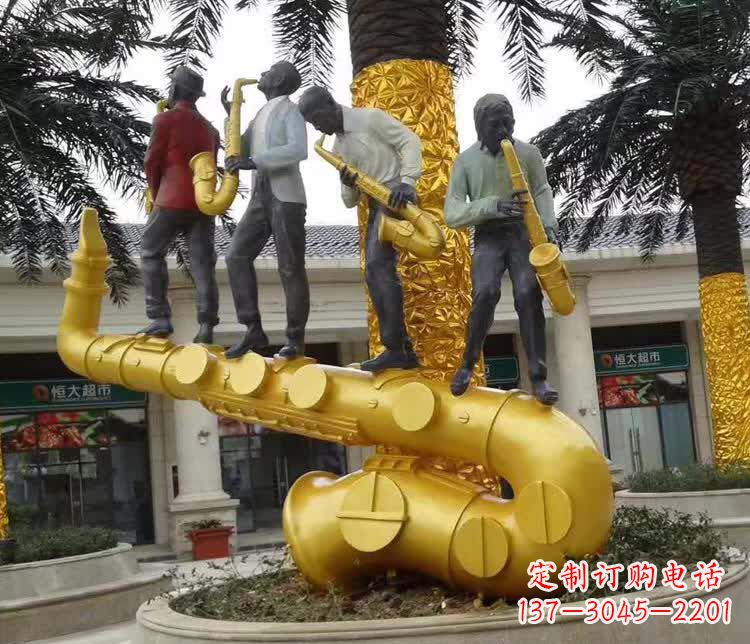 威海不锈钢萨克斯雕塑精美绝伦