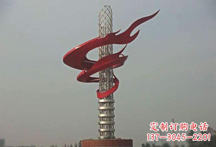 威海不锈钢大型火炬雕塑