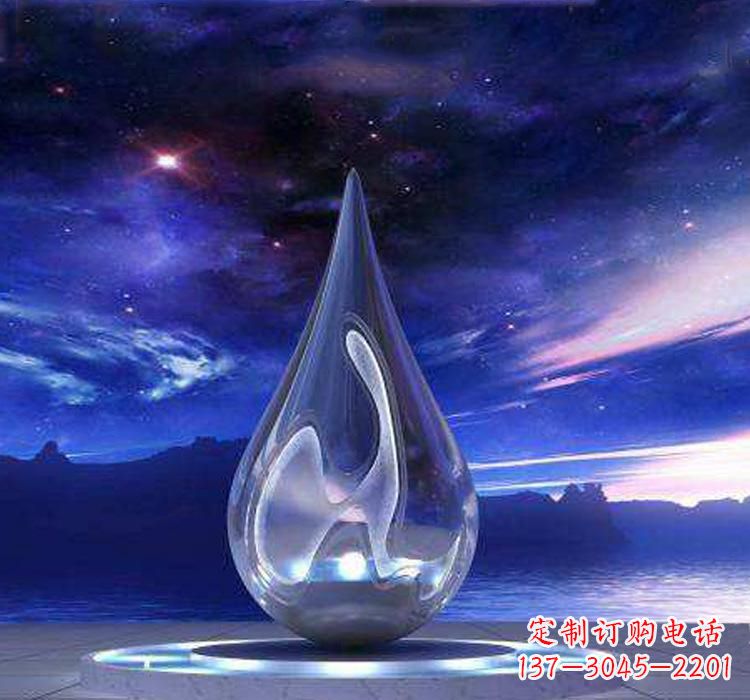 威海不锈钢大型水滴雕塑极致的审美艺术