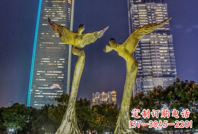 威海不锈钢大型天使雕塑一种极具震撼力的艺术之作