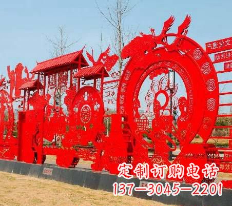 威海不锈钢党旗雕塑——缅怀先烈、继续前进