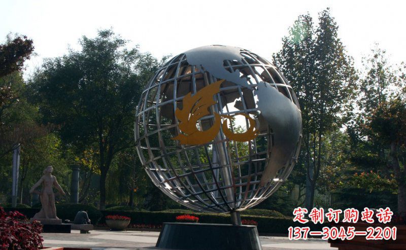 威海不锈钢地球雕塑一件具有意义的艺术品