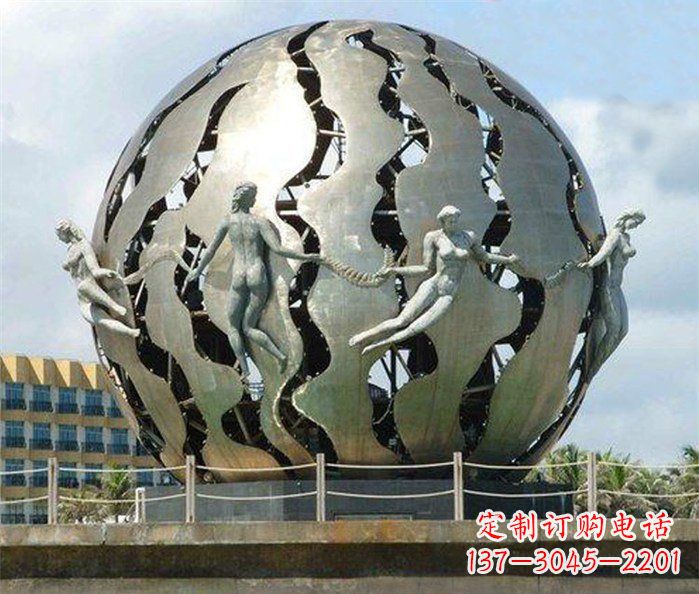 威海不锈钢地球广场雕塑