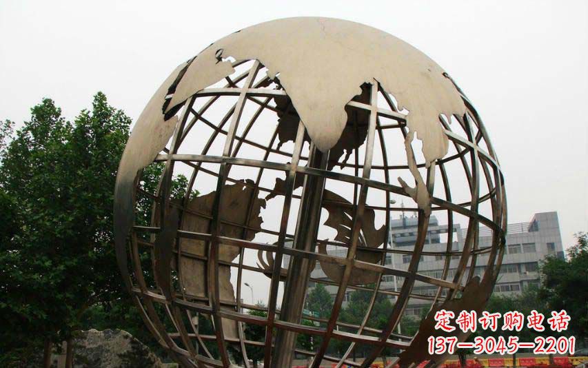 威海不锈钢地球雕塑精彩的艺术景观