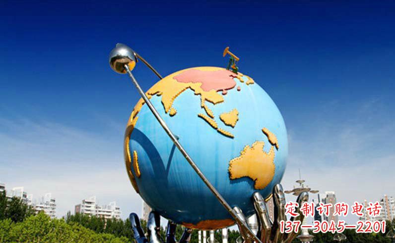威海不锈钢地球仪雕塑精致的艺术之作