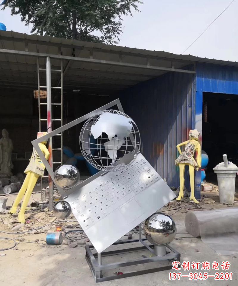 威海不锈钢地球雕塑艺术与科技的完美结合