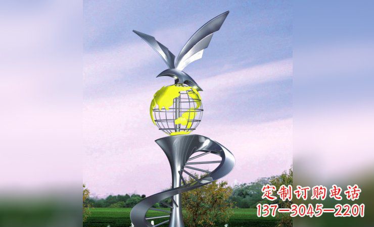 威海雄鹰展翅,不锈钢雕塑飞翔