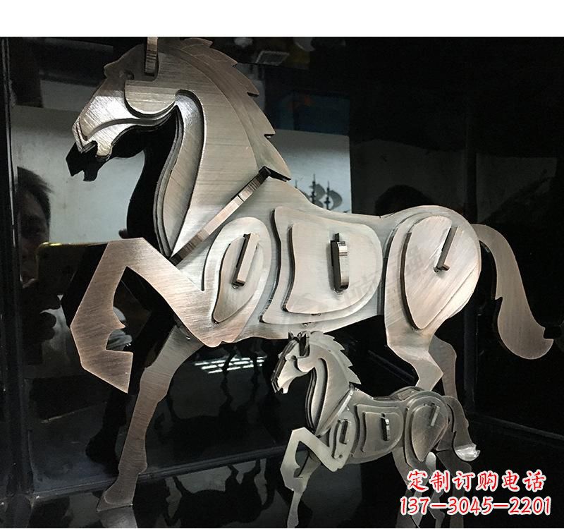 威海不锈钢动物马雕塑艺术精美动人