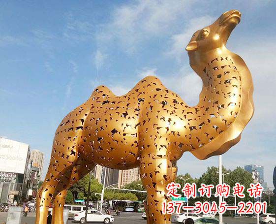 威海不锈钢锻造骆驼雕塑