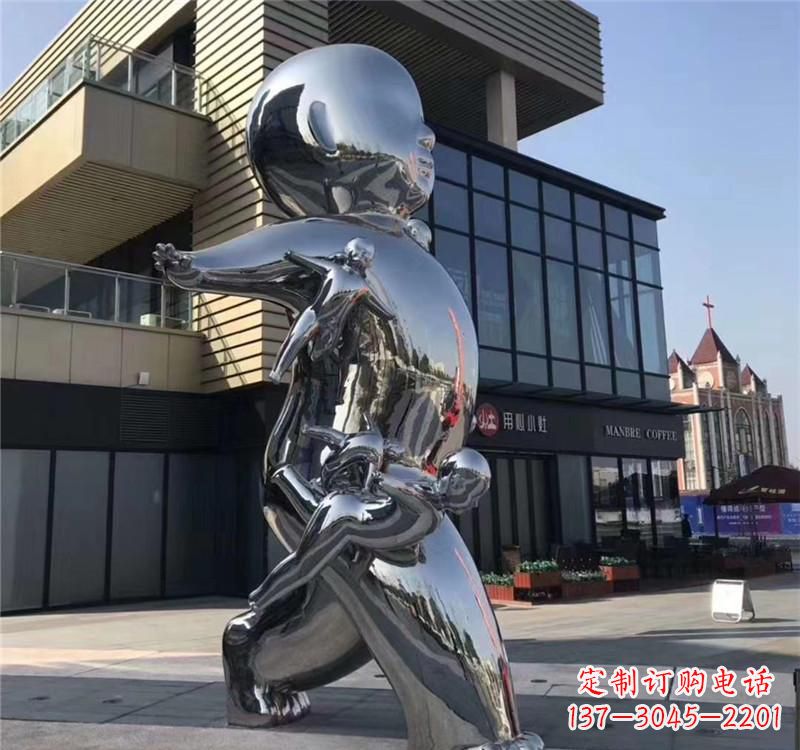 威海不锈钢儿童雕塑