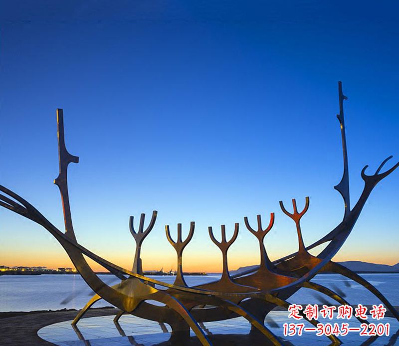 威海帆船雕塑精致的海洋艺术品