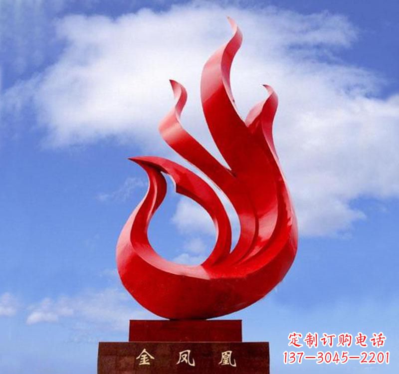 威海不锈钢凤凰雕塑——精致灵动的艺术品