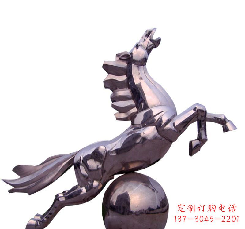 威海不锈钢飞马城市雕塑