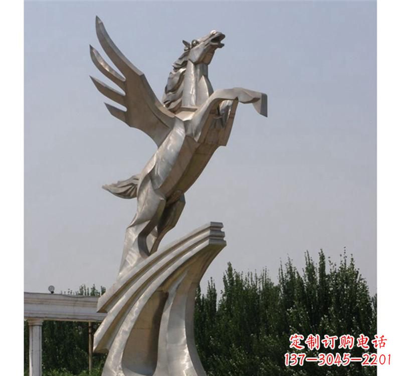 威海不锈钢飞马雕塑精美雕塑艺术