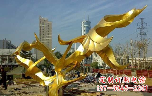 威海不锈钢飞翔的天鹅雕塑