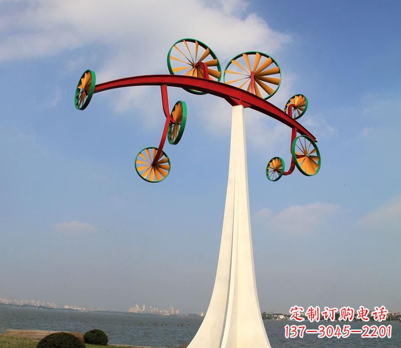 威海不锈钢风车雕塑艺术美学的完美结合