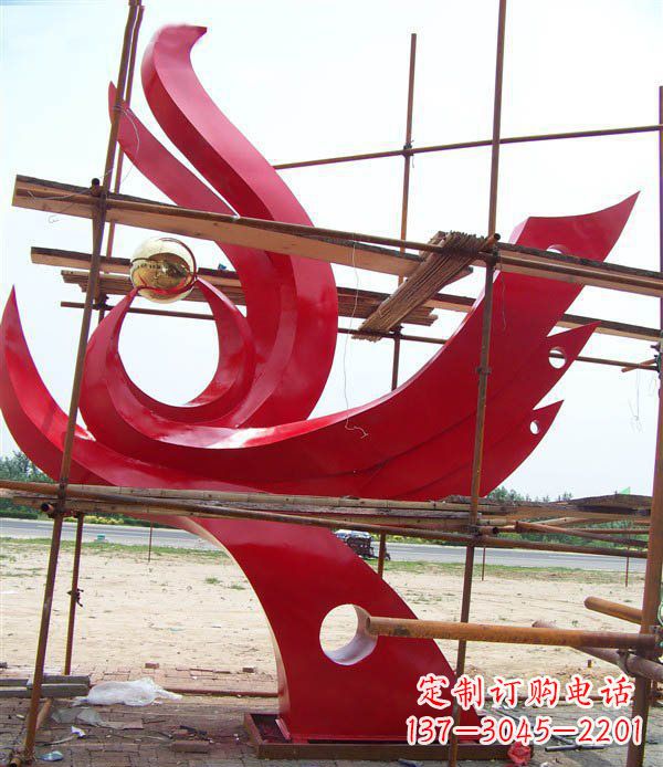 威海凤凰展翅高飞——不锈钢凤凰明珠广场景观雕塑