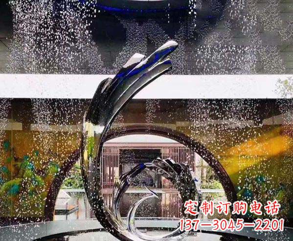 威海凤凰雕塑优雅的不锈钢艺术