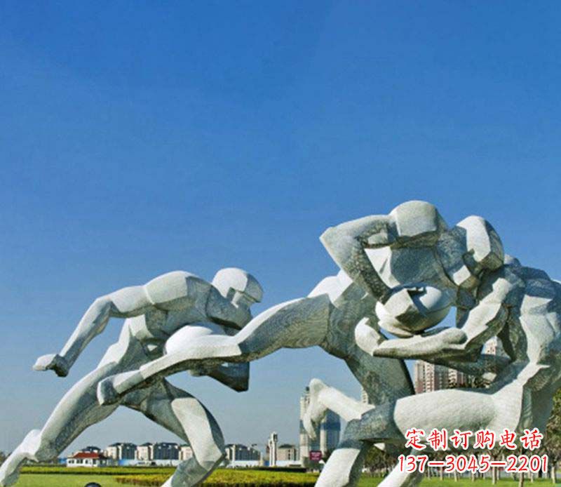威海橄榄球雕塑传承优雅运动精神