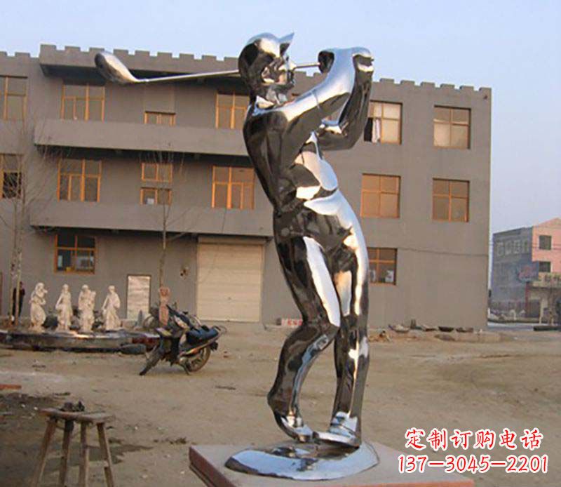 威海高尔夫雕塑一种不锈钢制作的艺术品