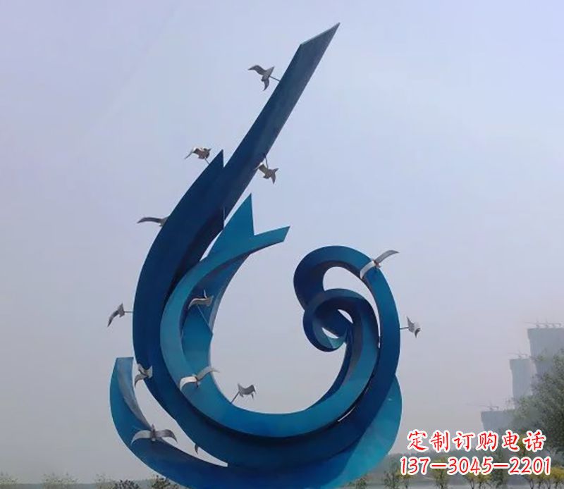 威海不锈钢鸽子雕塑雕刻着永恒与美丽