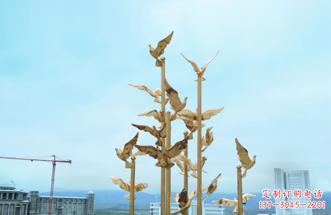 威海鸽子雕塑,传承着美好的历史