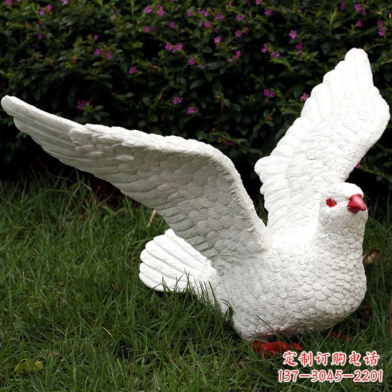 威海不锈钢鸽子雕塑象征和平与美好