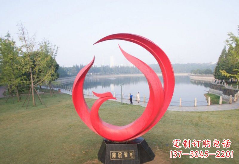 威海凤凰雕塑——点缀不锈钢公园的美丽风景