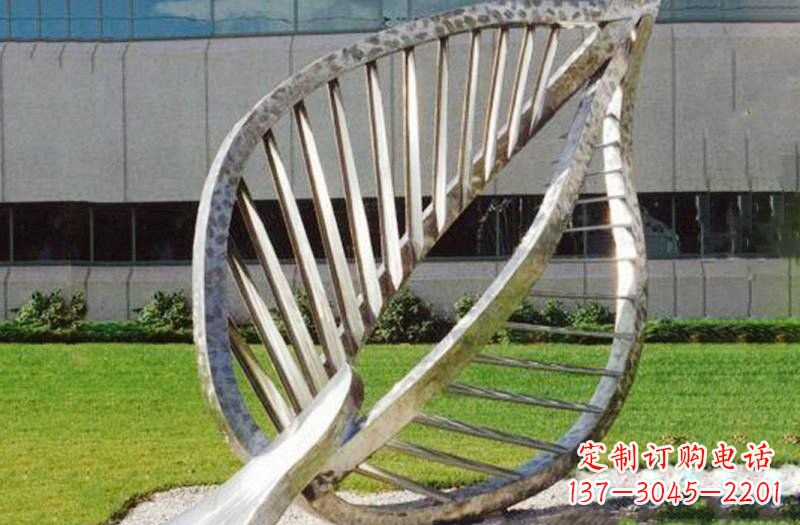 威海不锈钢公园抽象镂空树叶雕塑——精致美丽