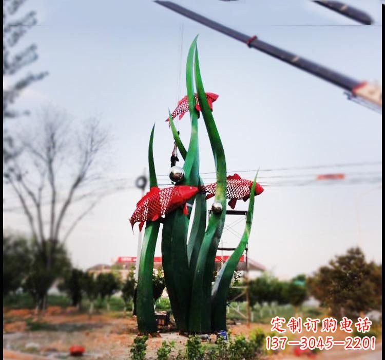威海不锈钢鲤鱼雕塑美轮美奂的艺术之作
